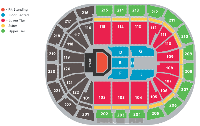 AO Arena Manchester Seating Plan