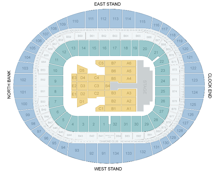 Emirates Stadium London Seating Plan