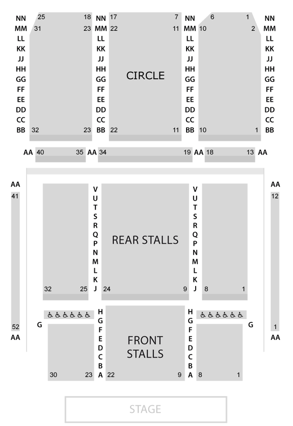 G Live Guildford Guildford Seating Plan