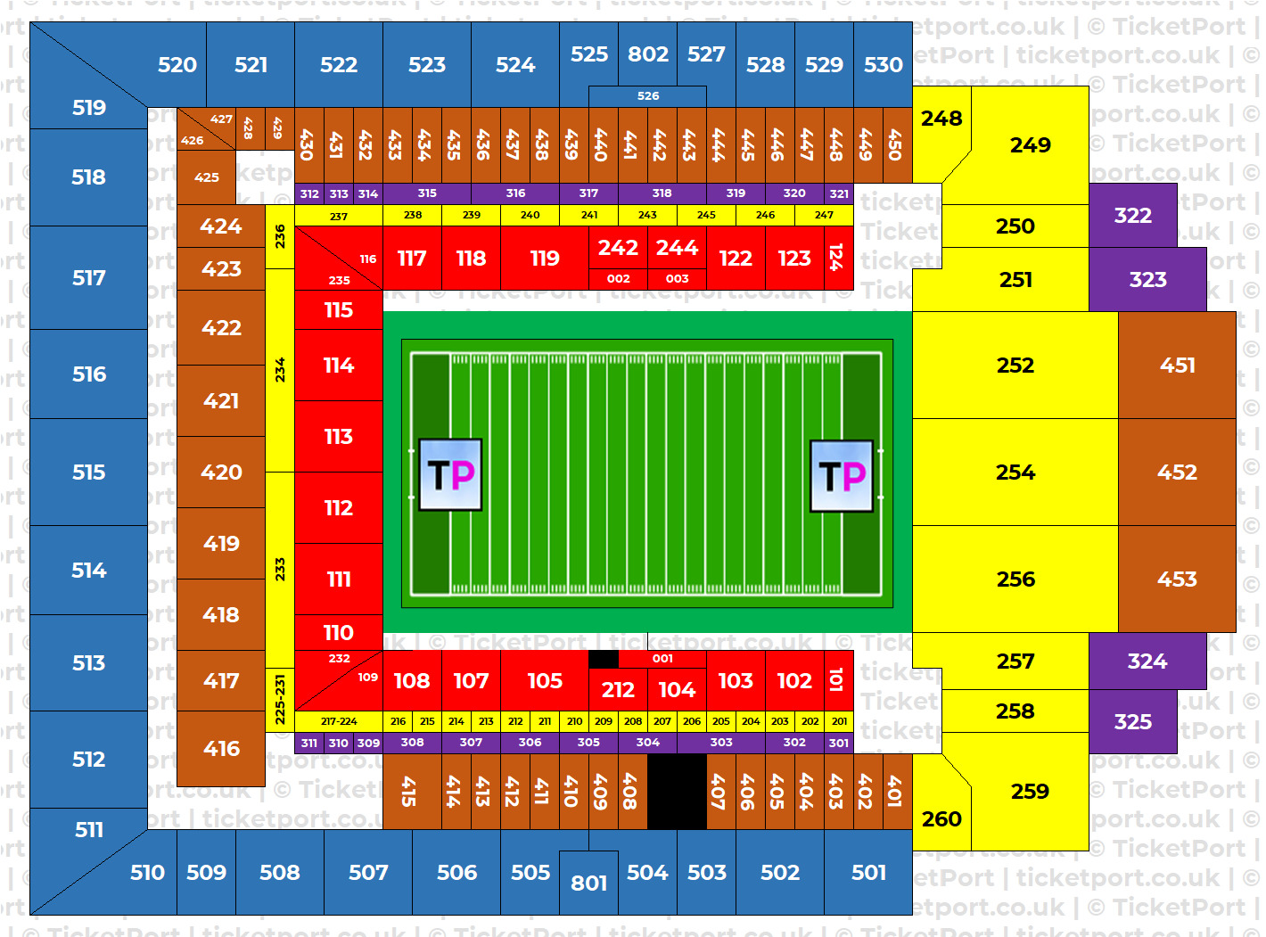 Tottenham Hotspur Stadium London Seating Plan