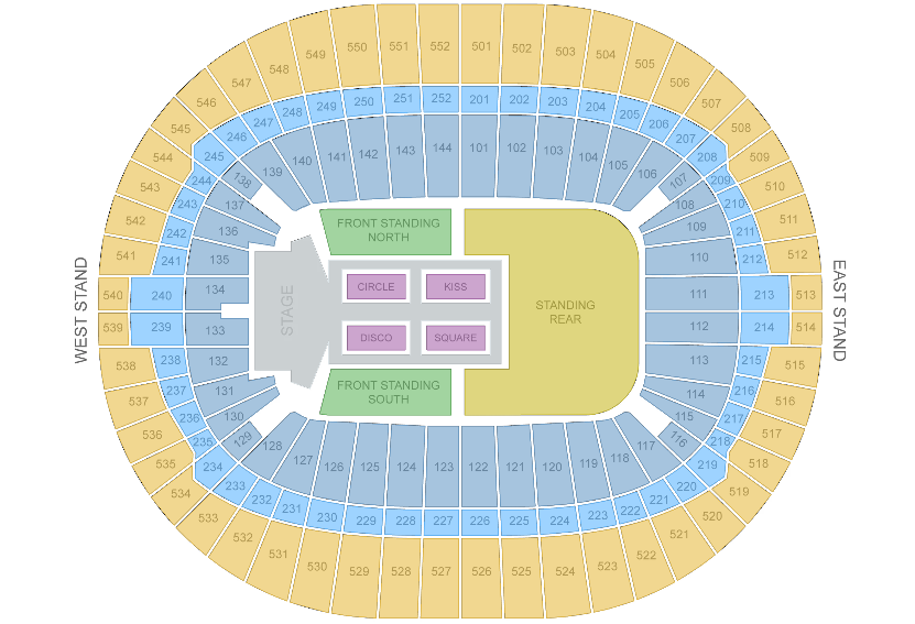 Wembley Stadium London Seating Plan